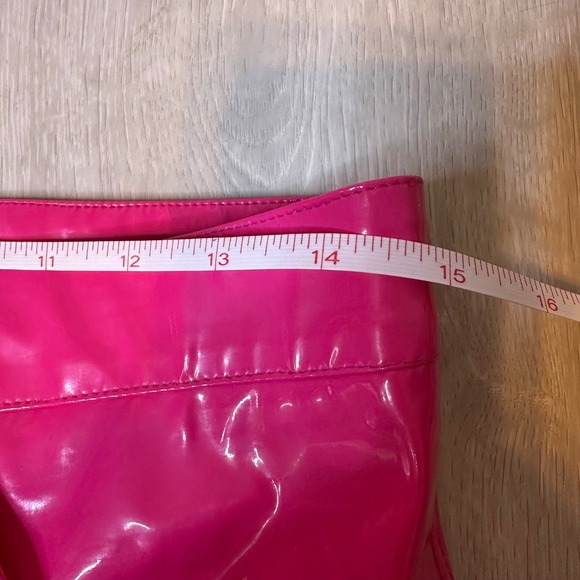 Tripp NYC hot pink faux leather vinyl y2k rave festival emo womens pants size 7 - Picture 6 of 8